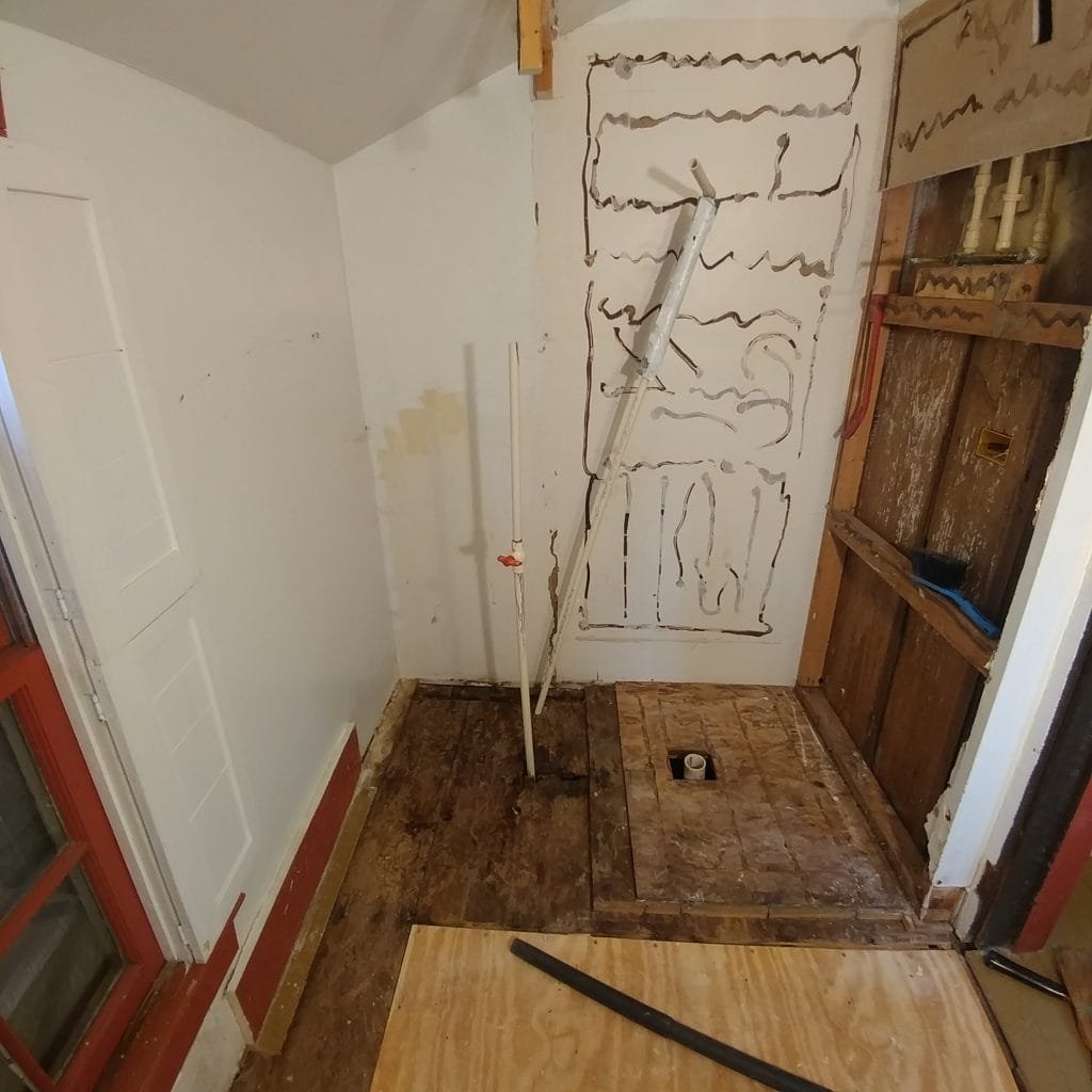 bath remodel old