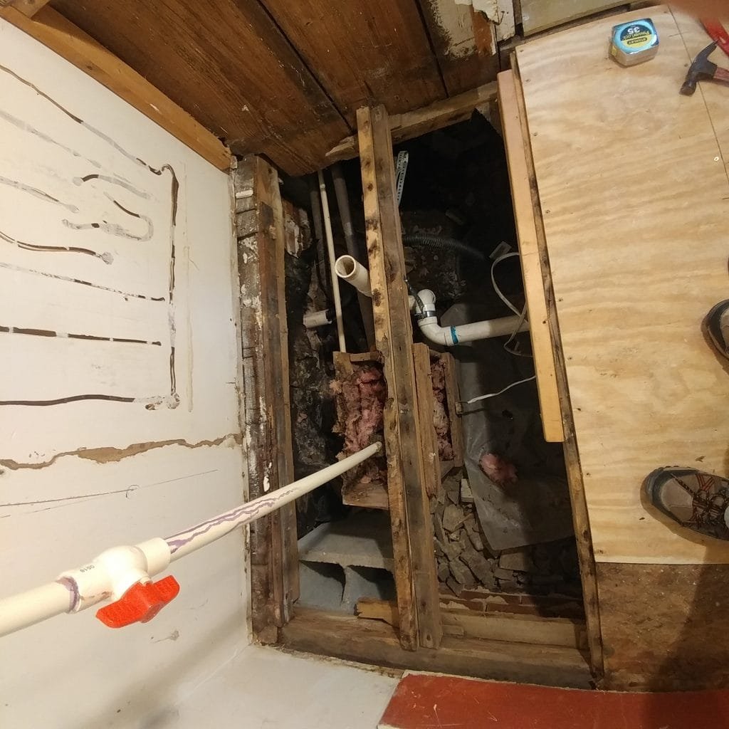 old floor removed