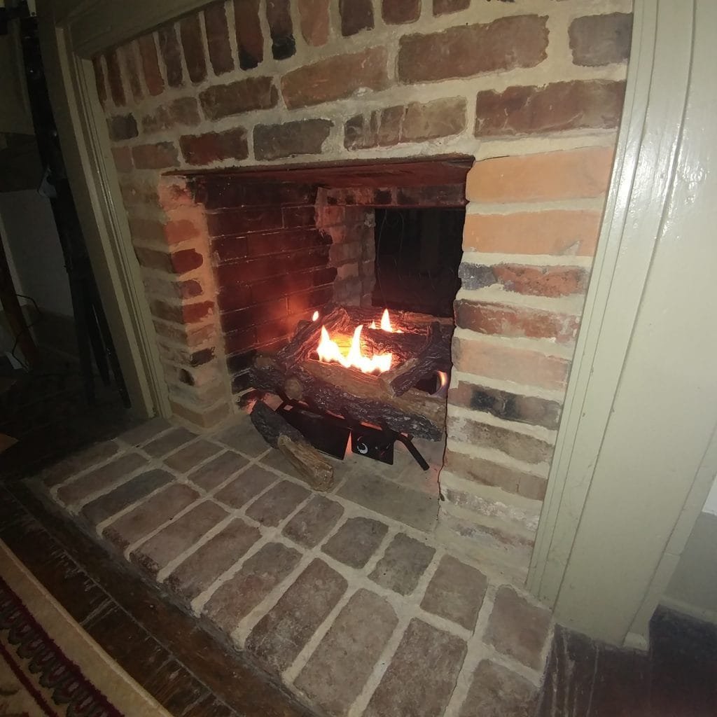 dining room fireplace