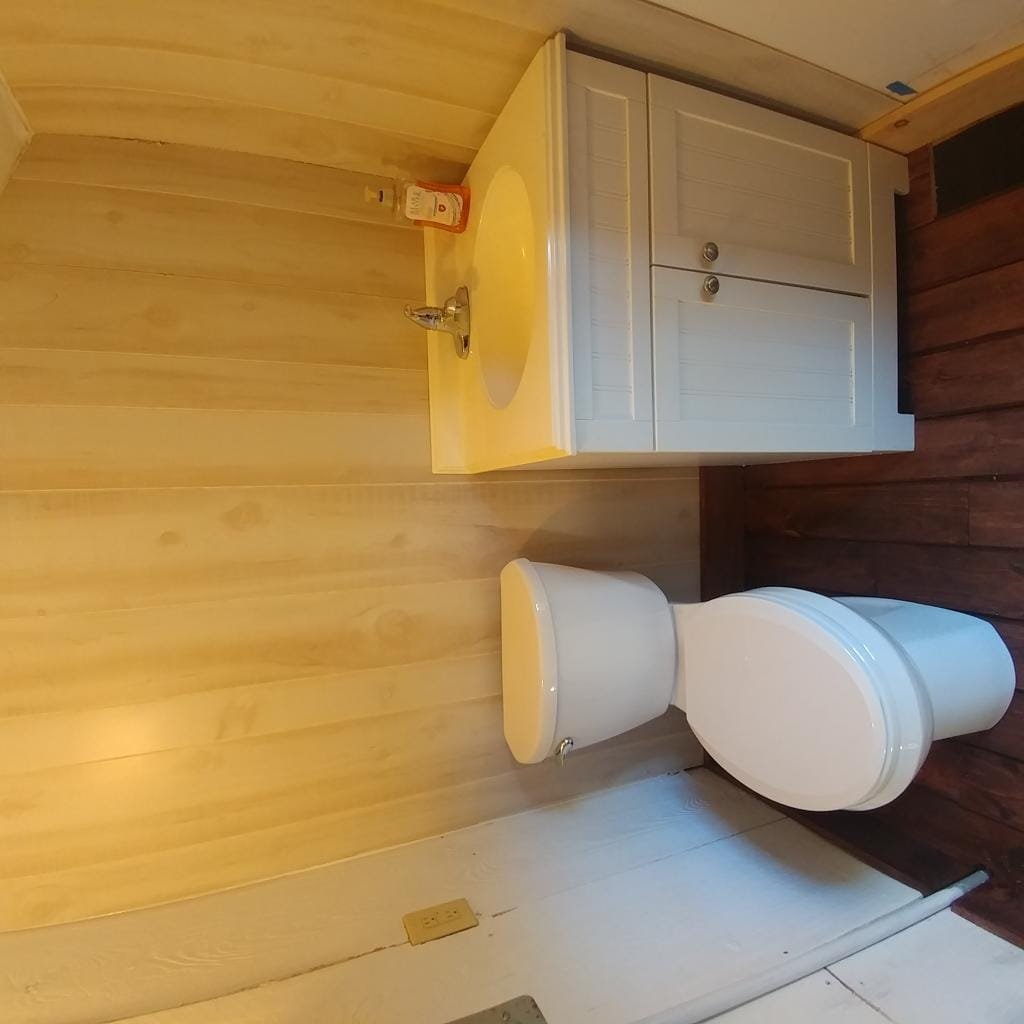 New toilet and vanity
