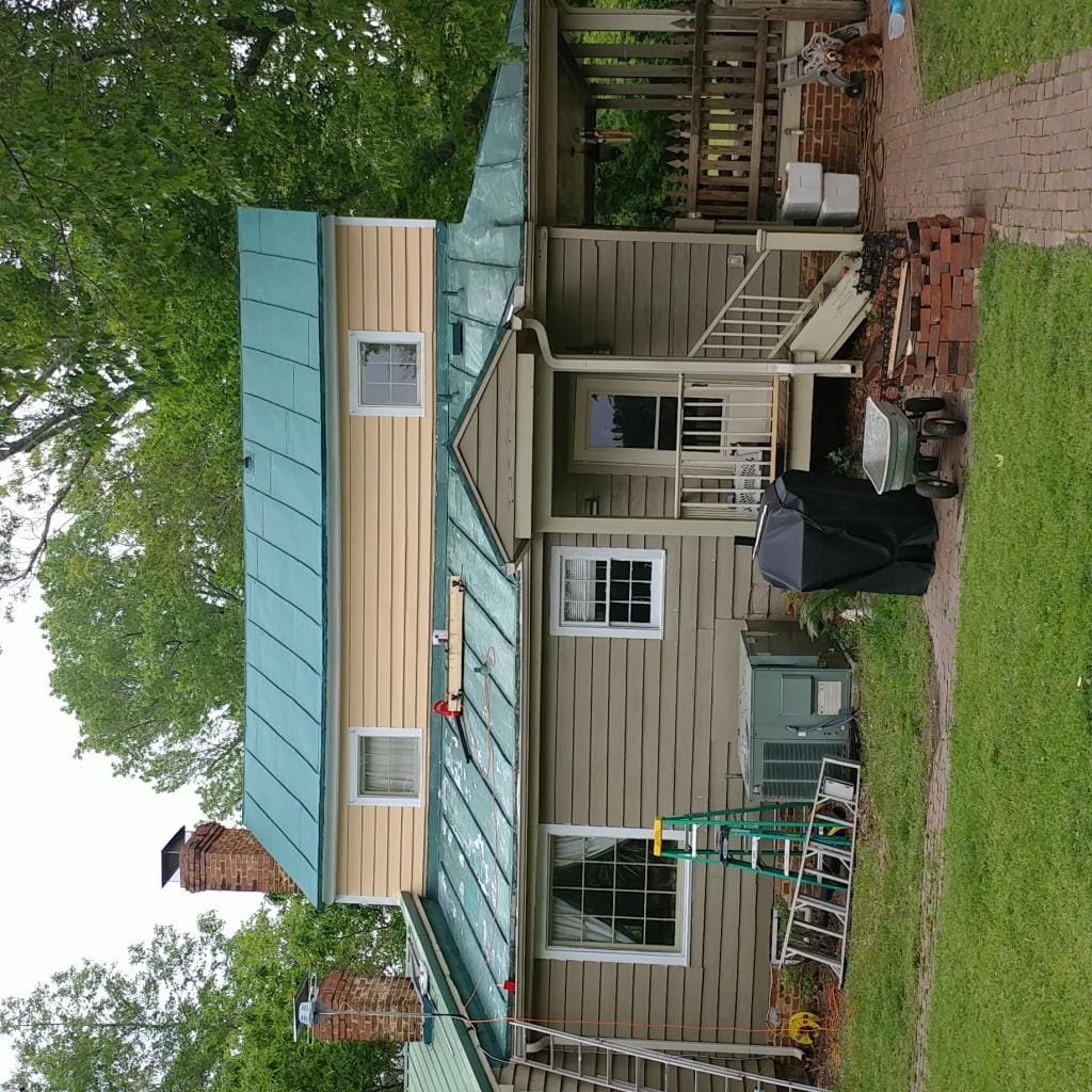 rear siding painted