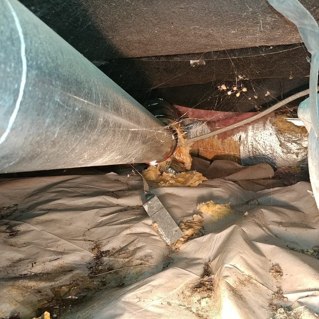 old hvac falling down