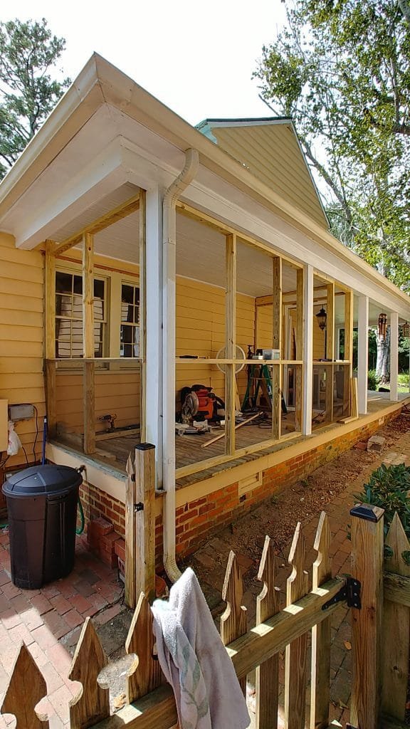Porch going up