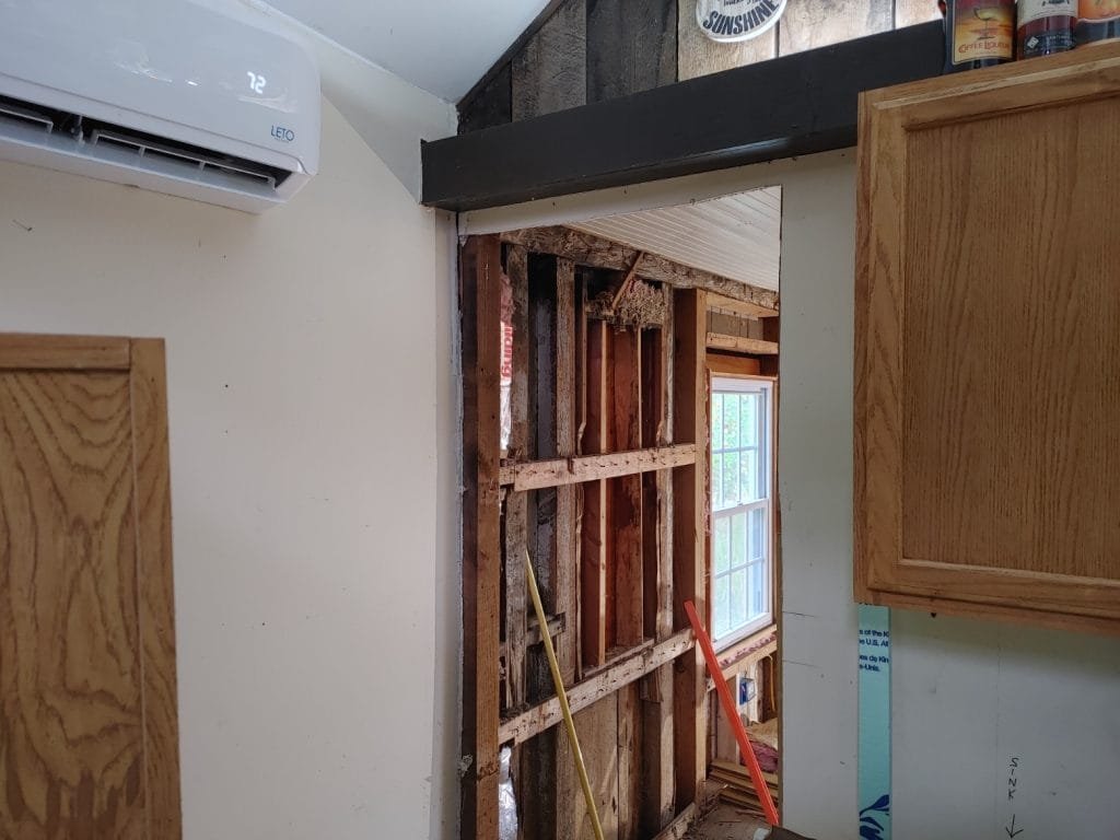 wall opened