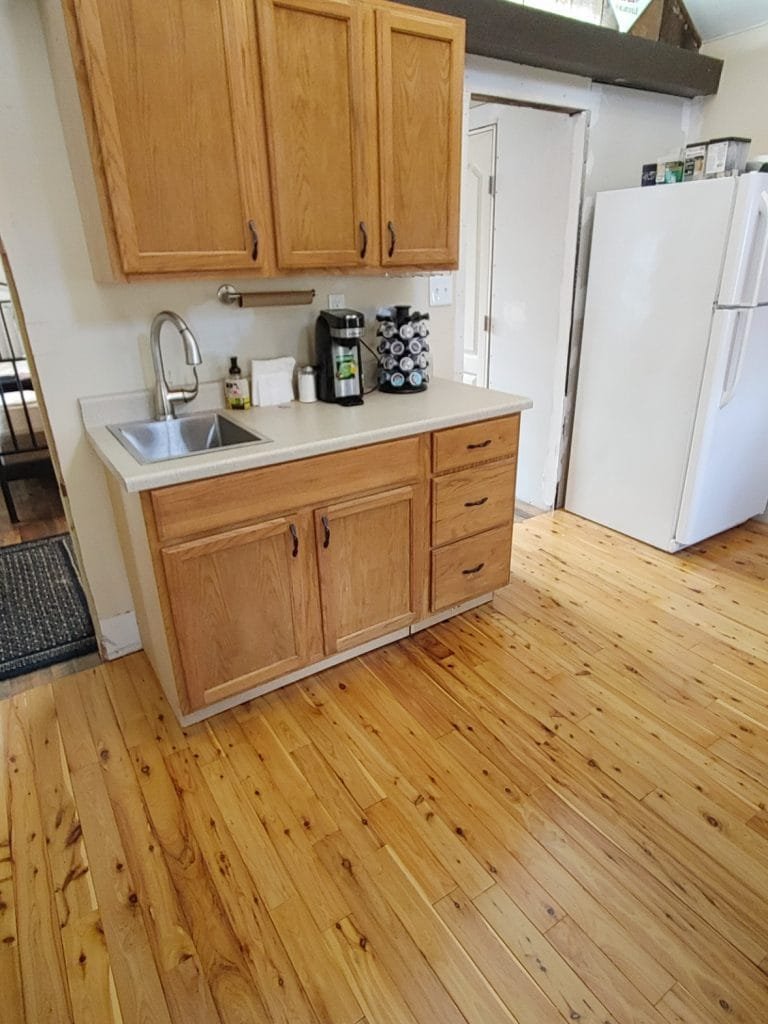 Sink added and new floor