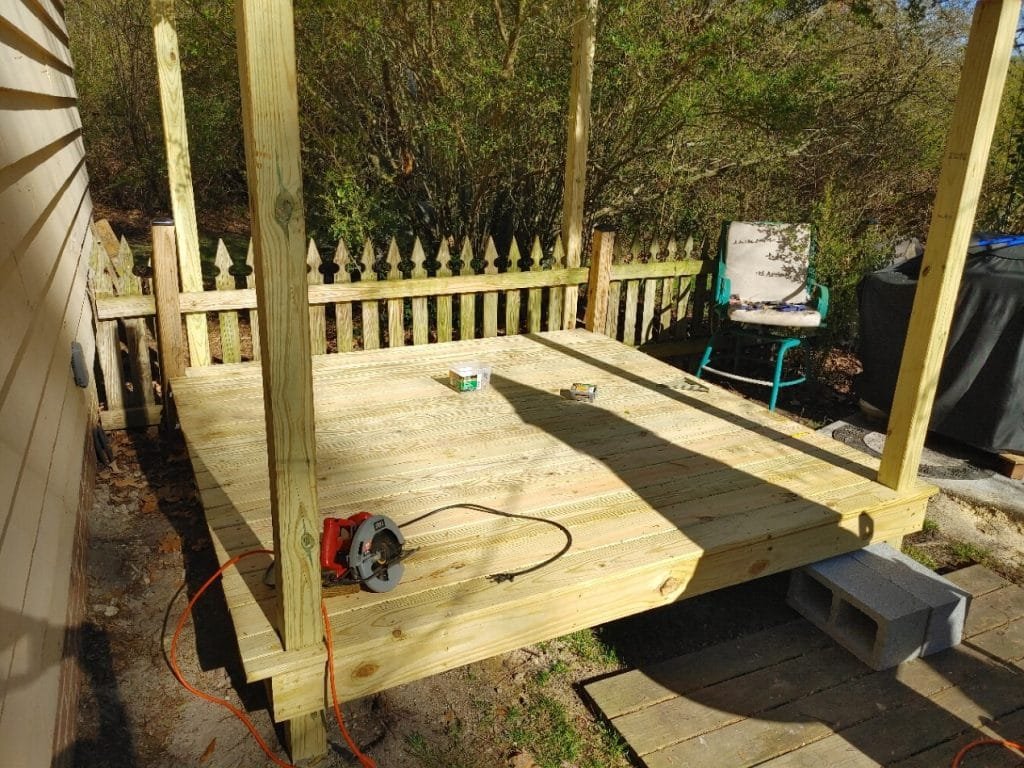 Deck almost ready