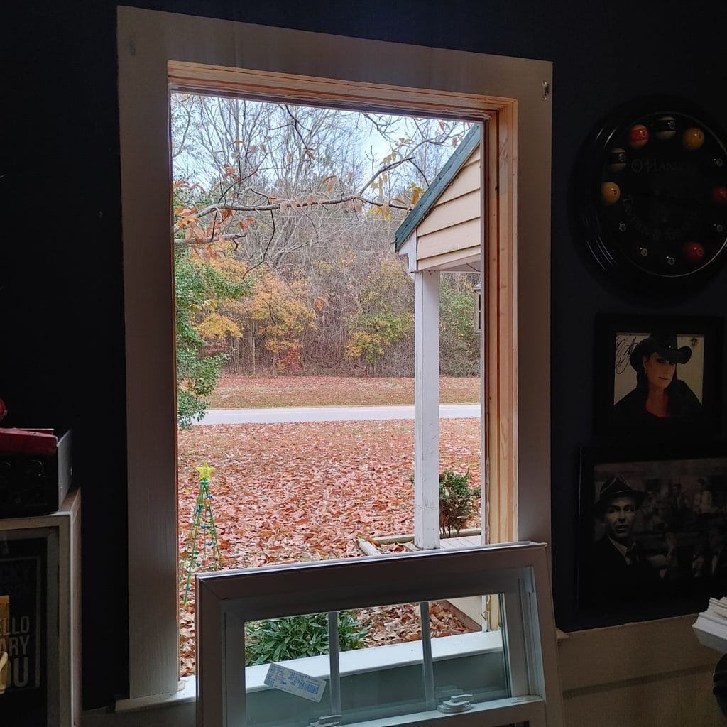 Old window removed