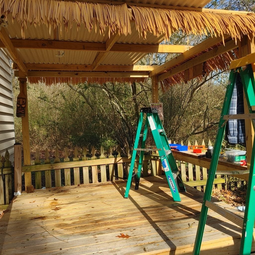 Spa Deck roof added