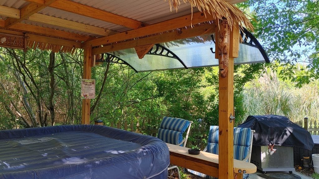 Awning cover view side