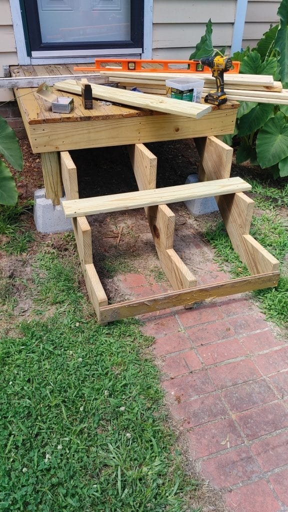 building new stairs to den
