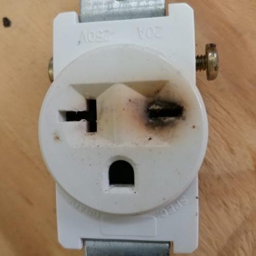 burnt outlet