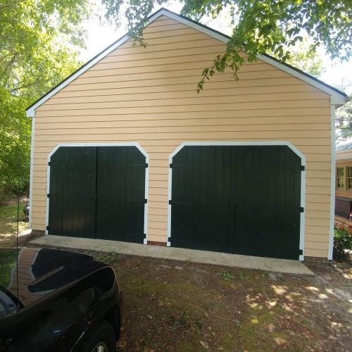garage front after paint