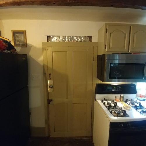 old back door from inside