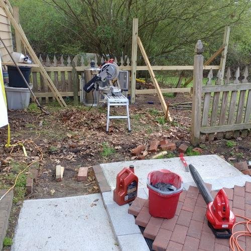 patio and fence move