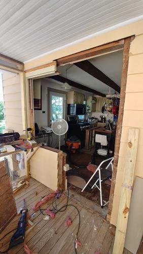 demo window and open for door