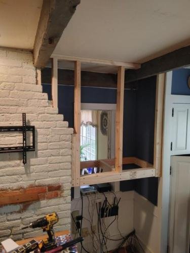 new wall framing started