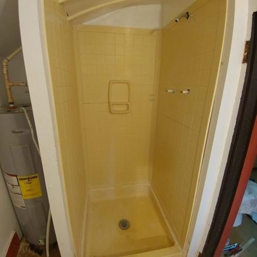 bath remodel old shower