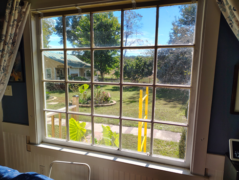 Old window Inside view
